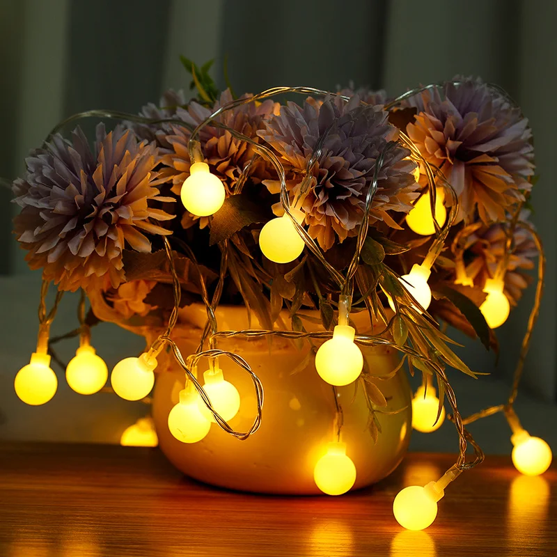 

2/3/6M LED String Lights USB Cherry Ballen Lichtslingers Indoor Outdoor Decorate Fairy Lights Warm Wit Voor Party Bruiloft Kerst