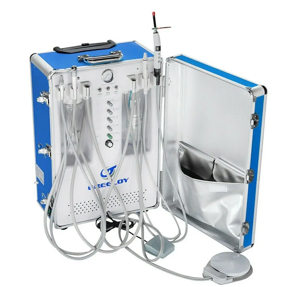 

Portable Dental Unit+Suction + Air Compressor +Scaler+Curing Light 206S
