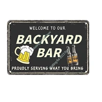 funny backyard signs and decor outdoor pool decor outdoor bar signs beer sign poop deck decor welcome to our backyard bar
