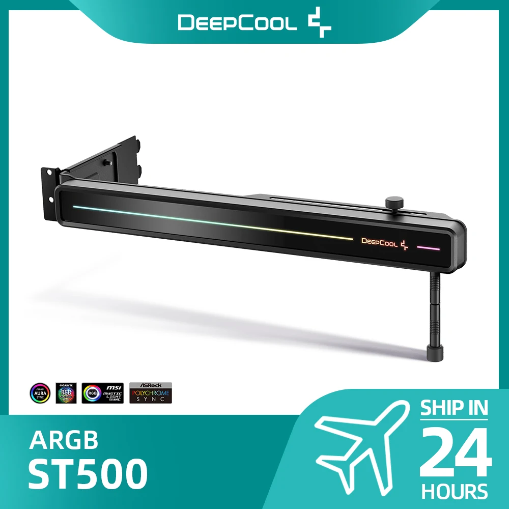 DeepCool ST500 A-RGB держатель видеокарт для графических карт с поддержкой 5 в постоянного тока держатель VGA 3-осевые регулируемые аксессуары для гра...
