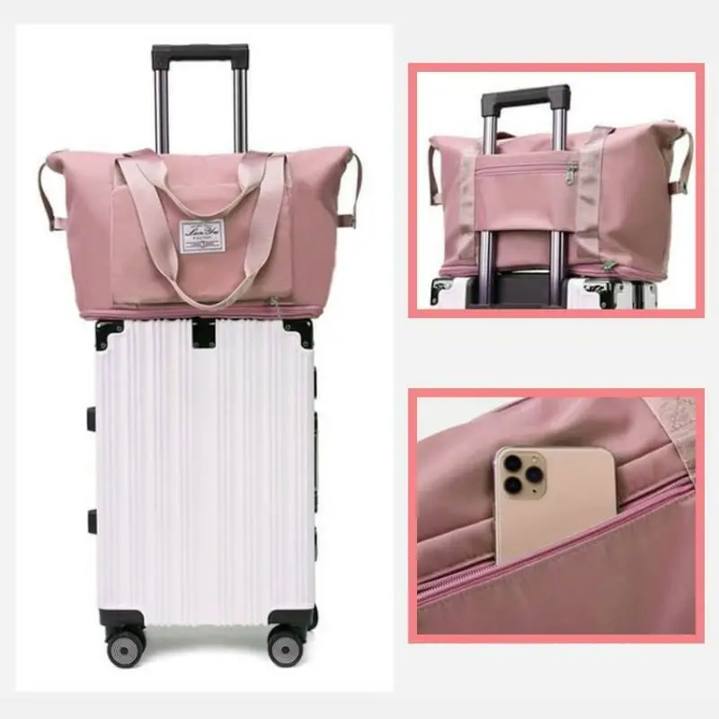 Large Capacity Waterproof Folding Travel Bag Luggage Tote Gym Yoga Storage Shoulder Bag Training Bag