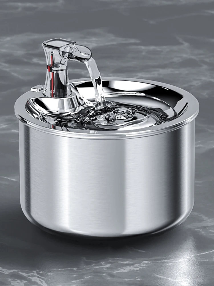 Smart Sensor Stainless Steel Automatic Cat Fountain – Provides 2L Flowing Water for Dogs – Filters and Dispenses Drinking Water for Pets Smart Sensor Stainless Steel Automatic Cat Fountain – Provides 2L Flowing Water for Dogs – Filters and Dispenses Drinking Water for Pets