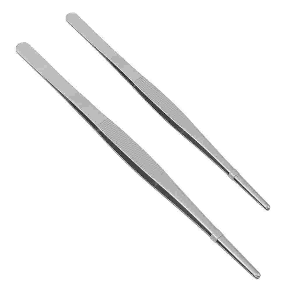 

2pcs Stainless Steel Steak Tweezers Cooking Food Clip Food Tong BBQ Tweezers