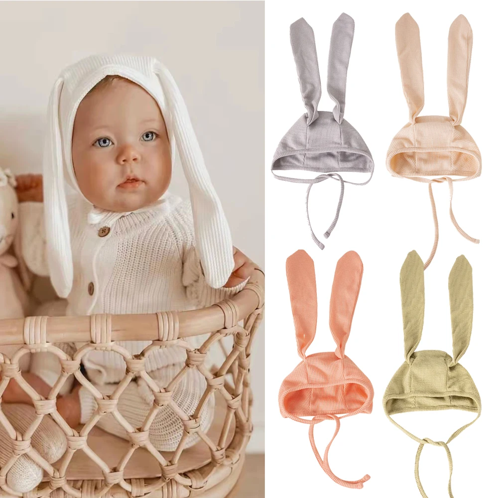 

Cute Bunny Baby Hat Long Ears Newborn Beanie Infant Bonnet Kids Accessories Cotton Baby Cap for Girls Boys Toddler Hats 0-2Y