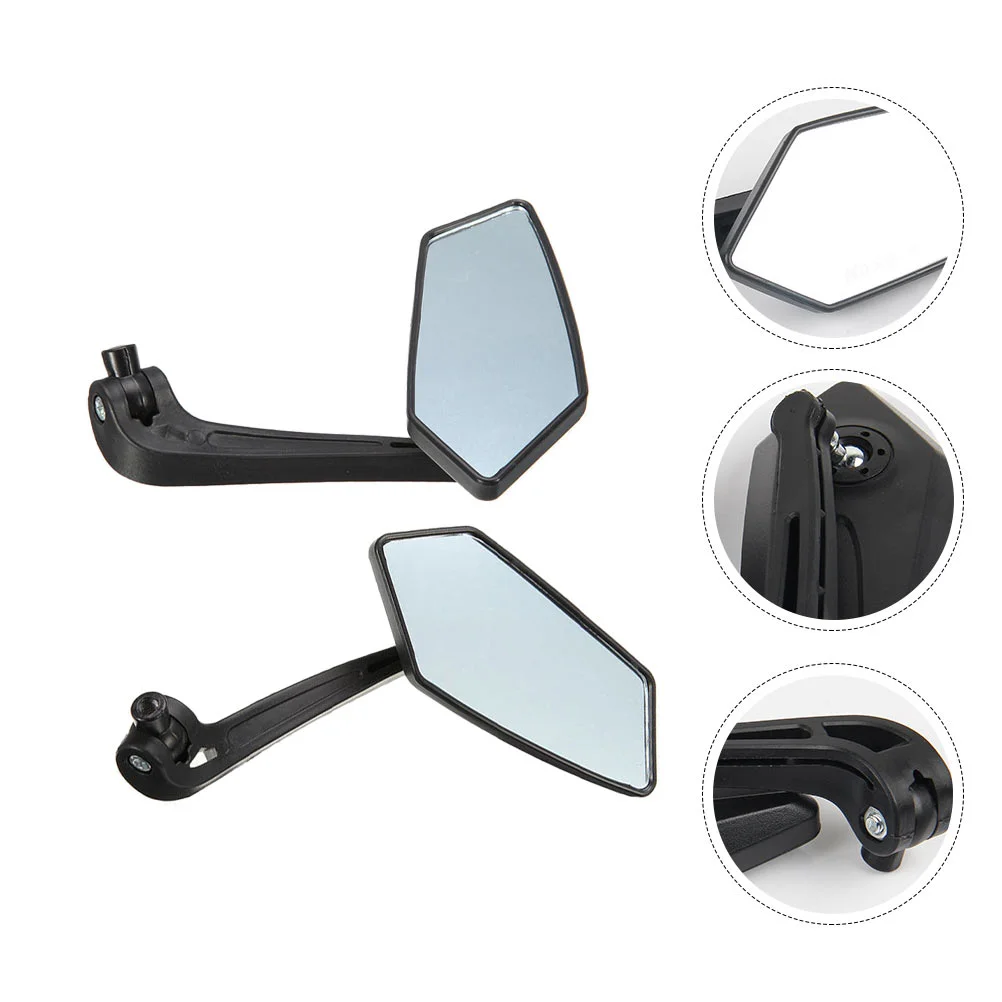 

2 Pcs Universal Motorcycle Bar End Rear Mirror Scooter Rearview Side View Mirror