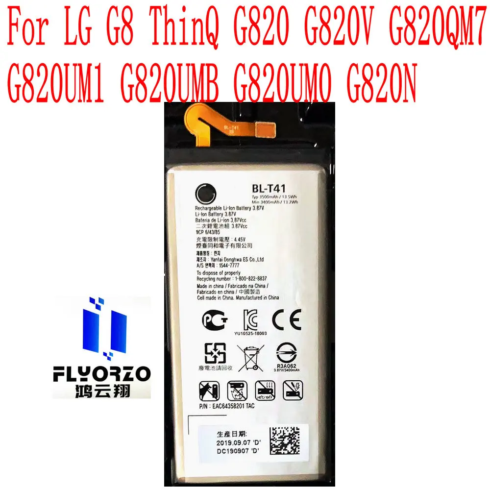 

100% New High Quality 3500mAh BL-T41 Battery For LG G8 ThinQ G820 G820V G820QM7 G820UM1 G820UMB G820UM0 G820N Mobile Phone