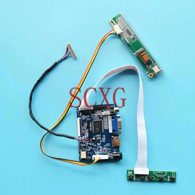 

LCD Display Screen Controller Board Fit LT121SS LT121SU TM121SV 1CCFL HDMI-Compatible AV VGA DIY Kit 800*600 12.1" 20 Pin LVDS