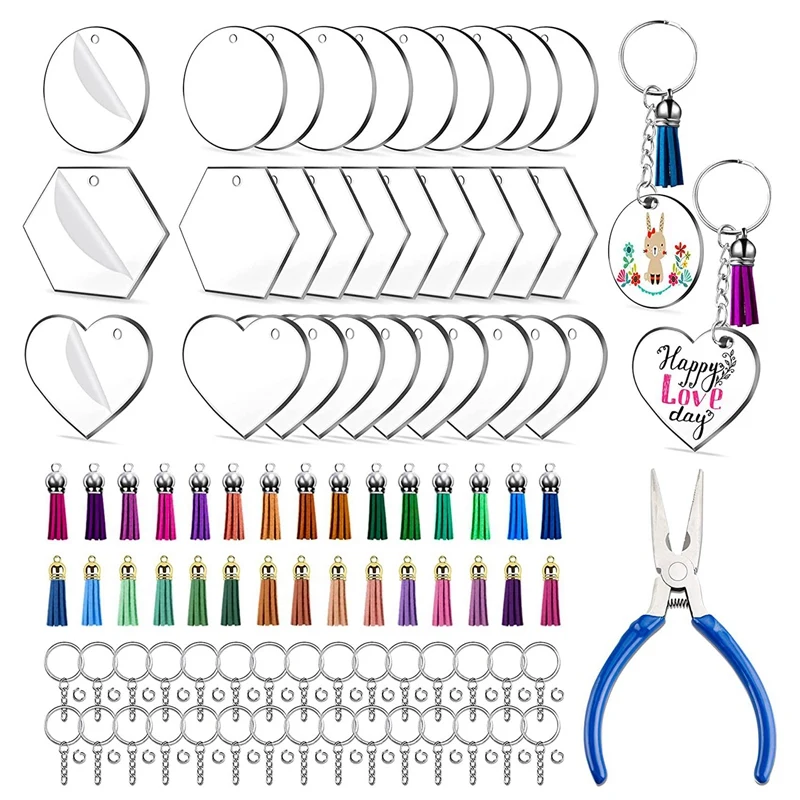 

Acrylic Keychain Blank for DIY Keychain Vinyl Making Make Keychains, Zip Pulls, Backpack Tags