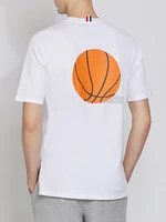 tb thom mens t shirt summer fashion slim tops pure cotton jersey short sleeve basketball designs wholesale oversized t shirt