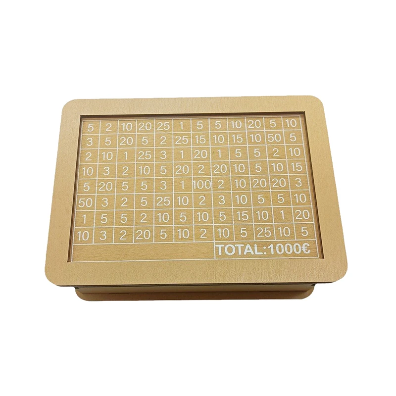 Деревянная копилка европейского языка 1000/2000/3000 с многоразовым копилке коробками