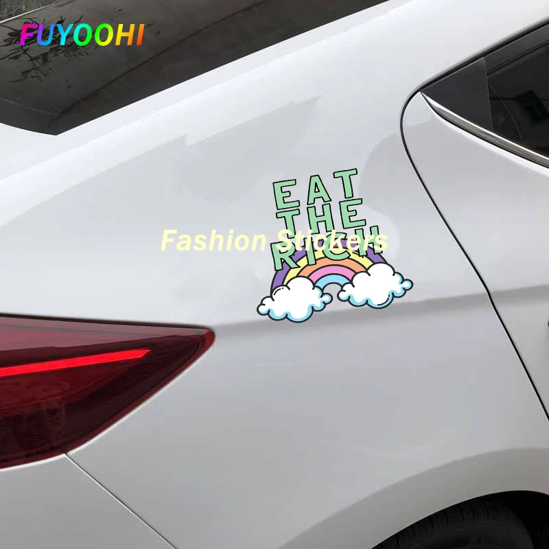 FUYOOHI внешниезащитные модные наклейки Eat The Rich автомобильная наклейка водостойкая наклейка для ноутбука, грузовика, мотоцикла, авто украшение (art.: 3920bb7b809b2) - 3920bb7b809b2