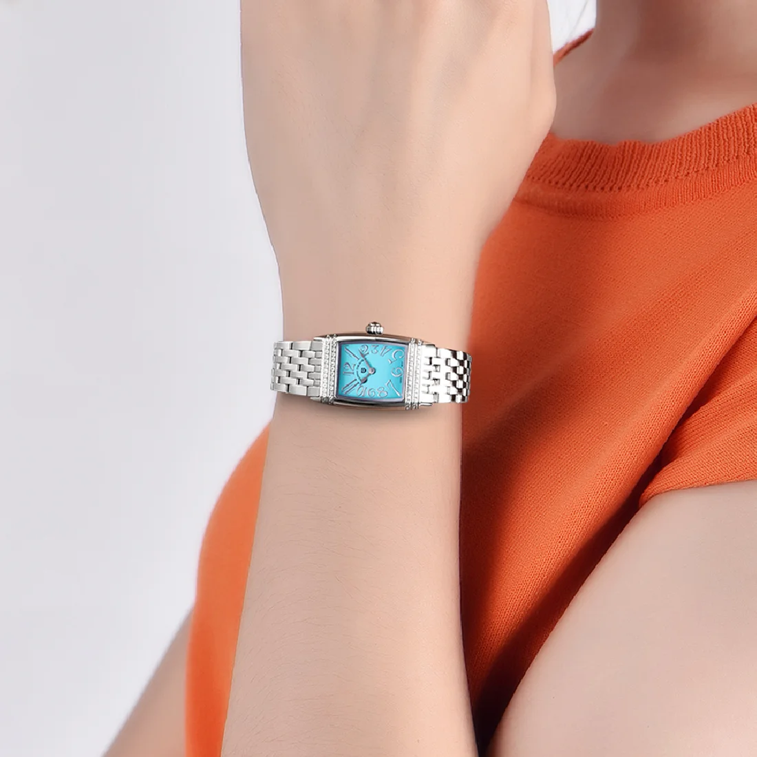 

Часы женские Кварцевые водонепроницаемые из нержавеющей стали, 50 м