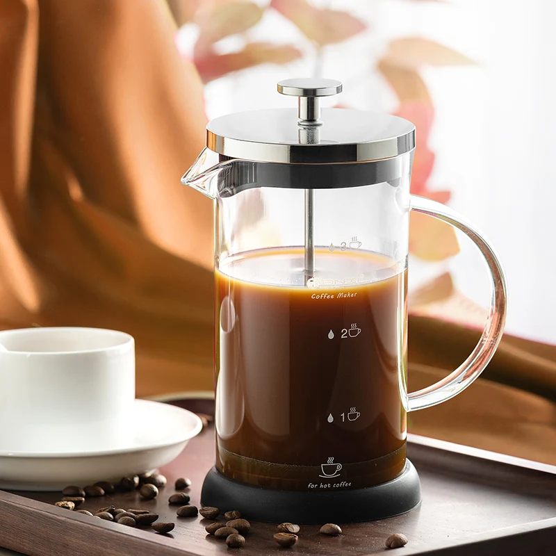 

GIANXI Coffee Maker French Press Filter Tea Brewer coffeeware teaware ​Simple Pressure Glass Pot Coffee Maker Hand Punch Pot