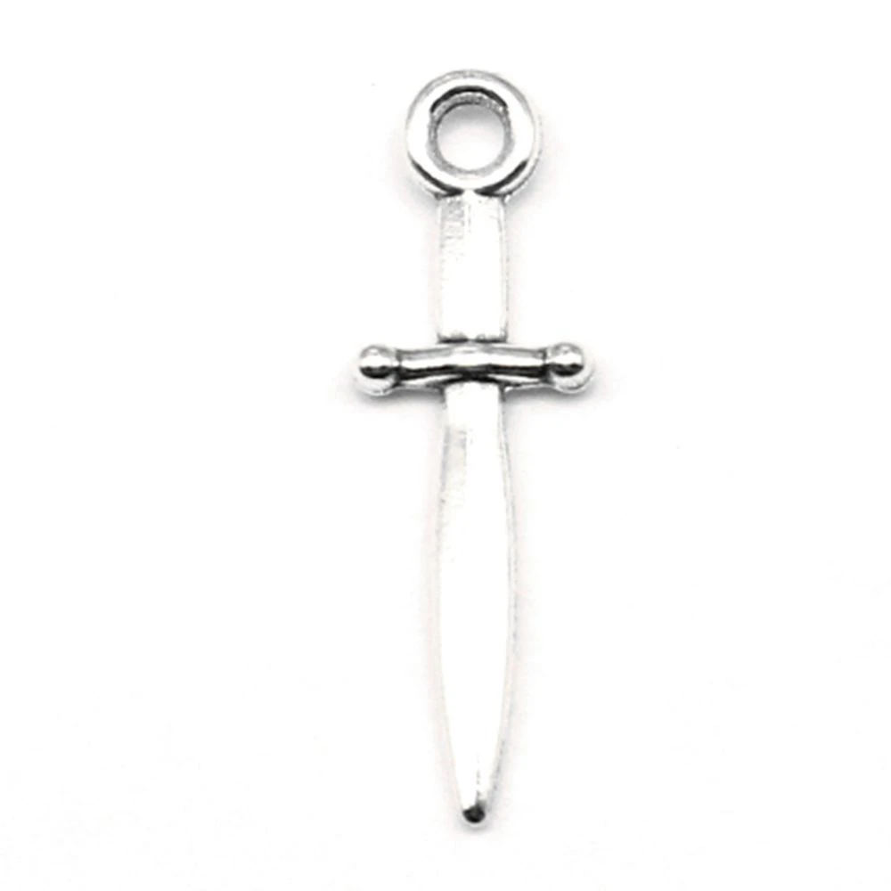 

240pcs Wholesale Jewelry Lots Sword Charms Pendant Supplies For Jewelry Materials 8x24mm