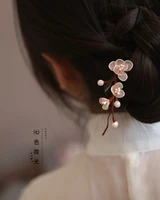 wooden hairpin ball hair bun headwear temperament hair accessories ancient plum flower wood senior sense simple cheongsam