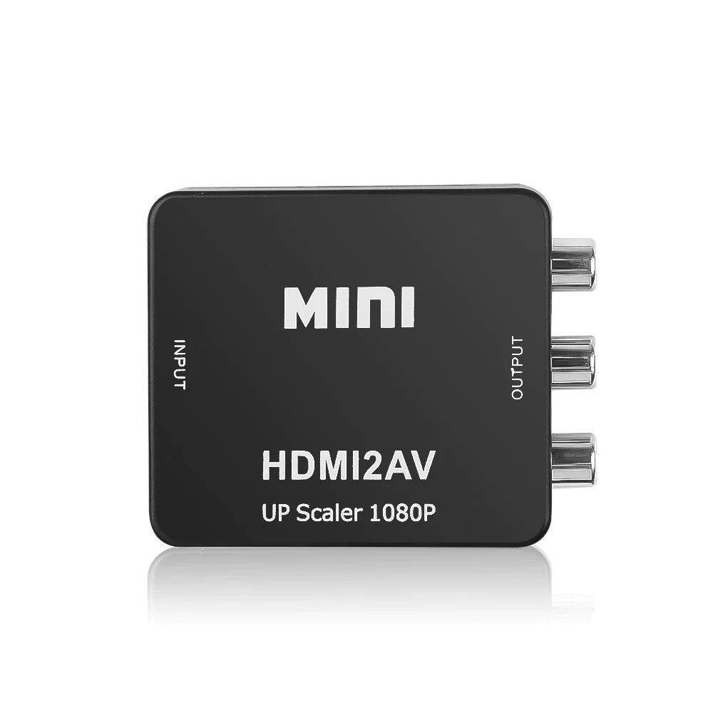 

New HDMI-compatible To RCA Converter AV/CVSB L/R Video Box HD 1080P 1920*1080 60Hz HDMI 2 AV Support NTSC PAL Output HDMI To AV