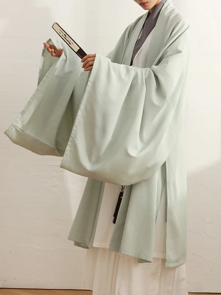 Song Hanfu Long Sleeved over-Dress Placket Cross Collar Robe