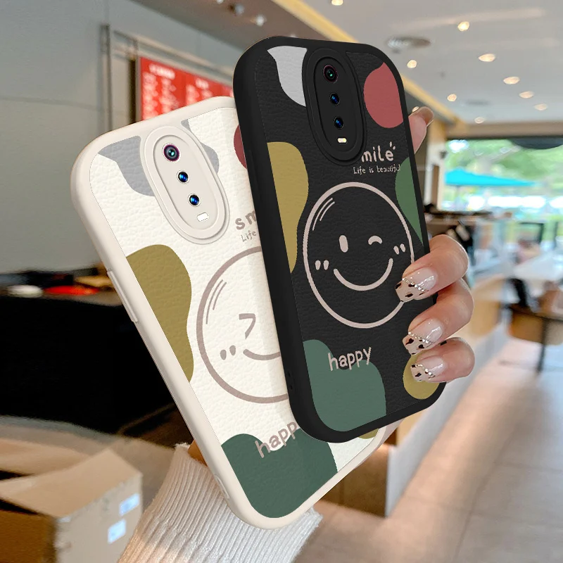 

For Xiaomi Redmi K20 K20 Premium K40 Pro Plus K40 Ultra Xiaomi 9T 9T Pro 11i 11X Pro Poco F3 Case Smiling Lambskin Phone Case