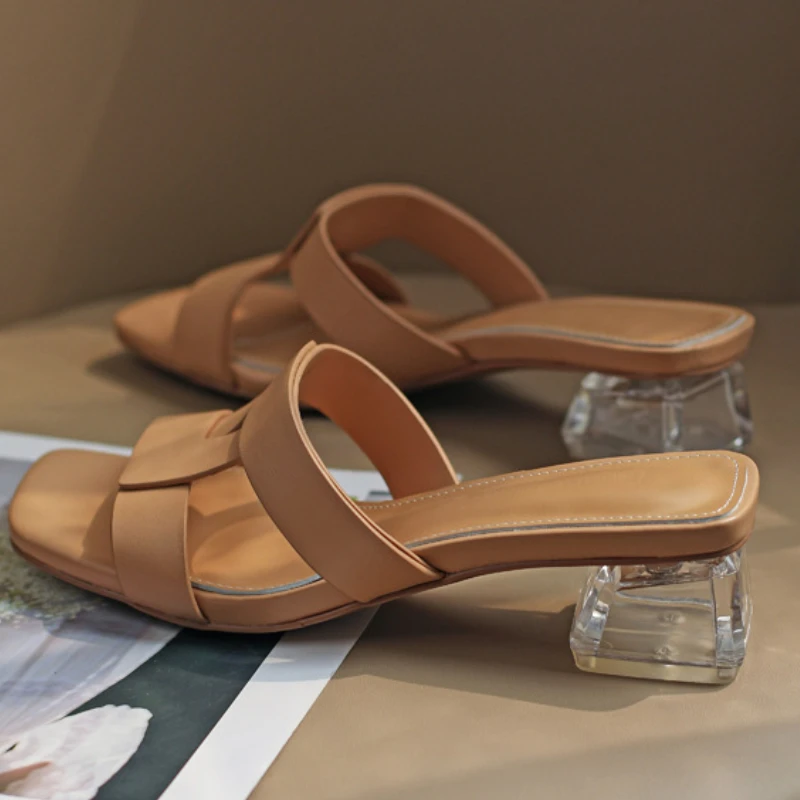 

Женские летние туфли 2023, женские сандалии для женщин, шлепанцы, роскошные модные пляжные туфли на каблуке