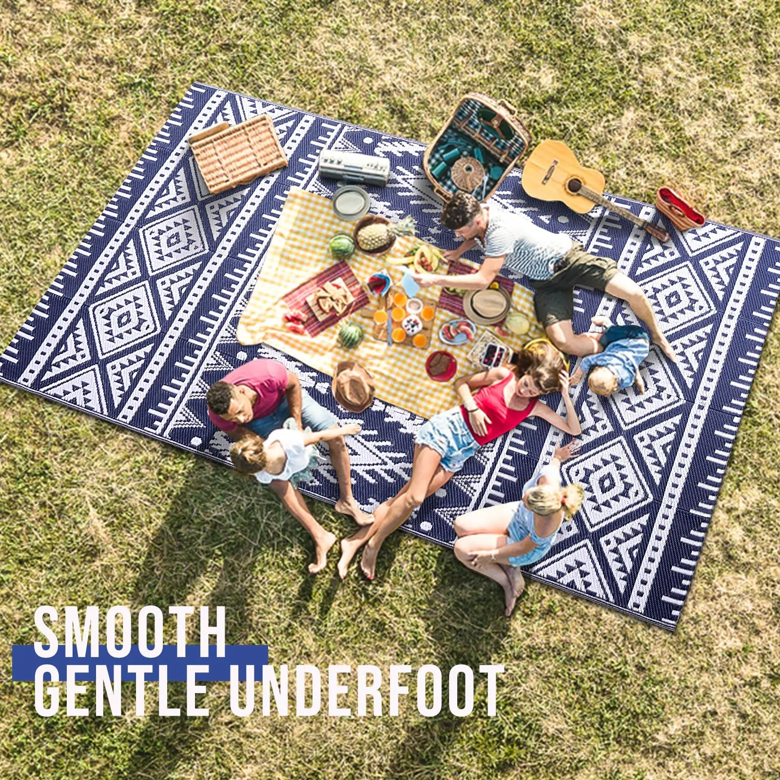 Homaxy ромбовидная коса с тотемом уличное одеяло уличный пластиковый соломенный