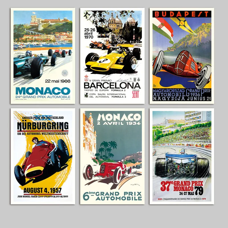 6 листов/комплект настенные наклейки в стиле ретро