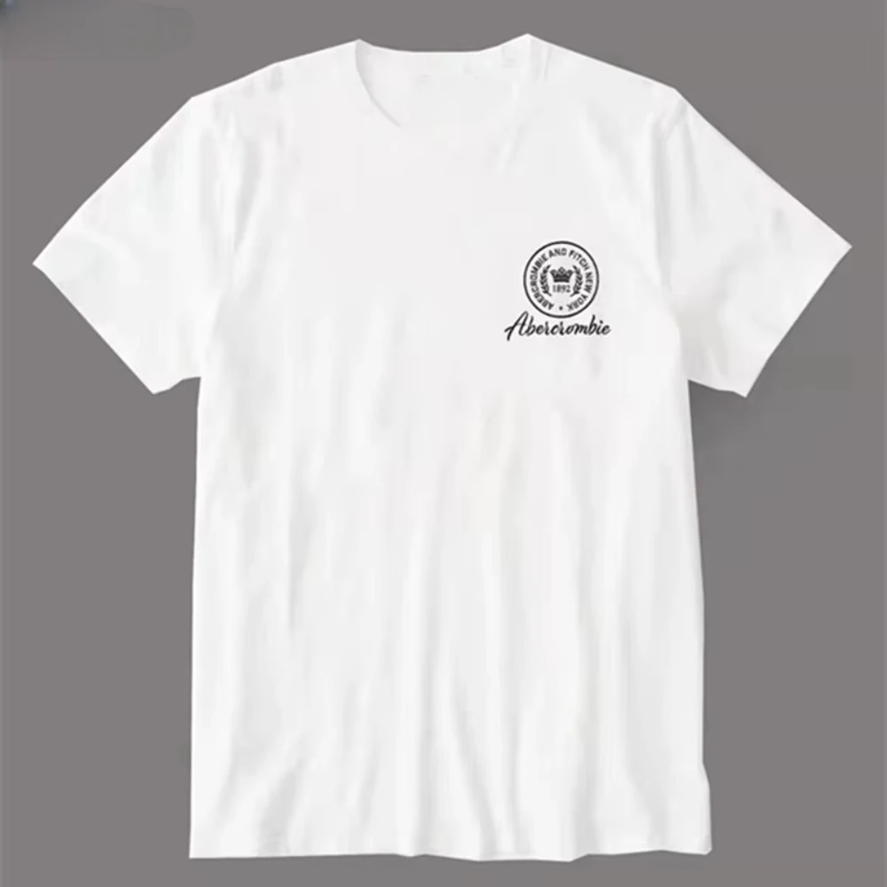 Хлопковая Футболка Унисекс Abercrombie Fitch С Вырезом Лодочкой И Дизайном Оленя
