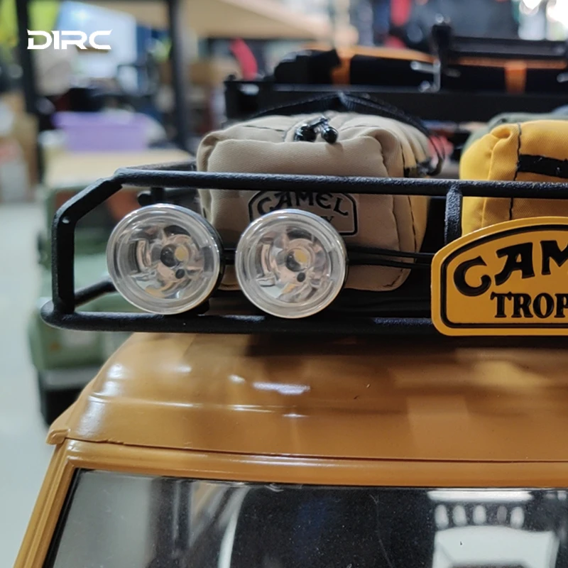 Фотолампы круглые на крышу для радиоуправляемого автомобиля Traxxas TRX4 Defender TRX6 AXIAL SCX10 II 1/10 RC4WD D90, детали «сделай сам»