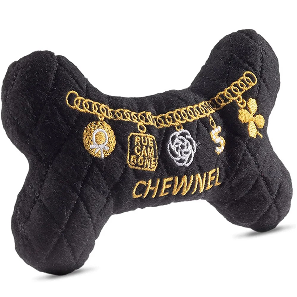 

Dog Toys Pets Pulsh Perfume Luxury Dogs Toy Embroidery Bite-Resistant Clean Chew Puppy Toy Soft Cats Dog Accessories B131404