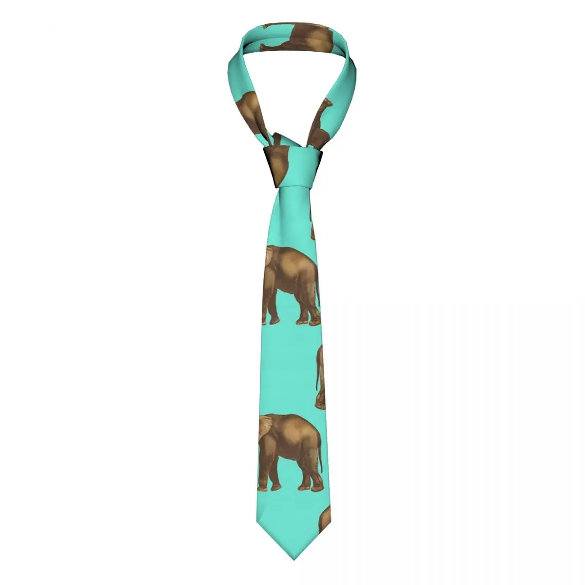

Cute Elephant Tie Vintage Animal Print For Man Printed Neck Ties Accessories Shirt Business 8CM Cravat