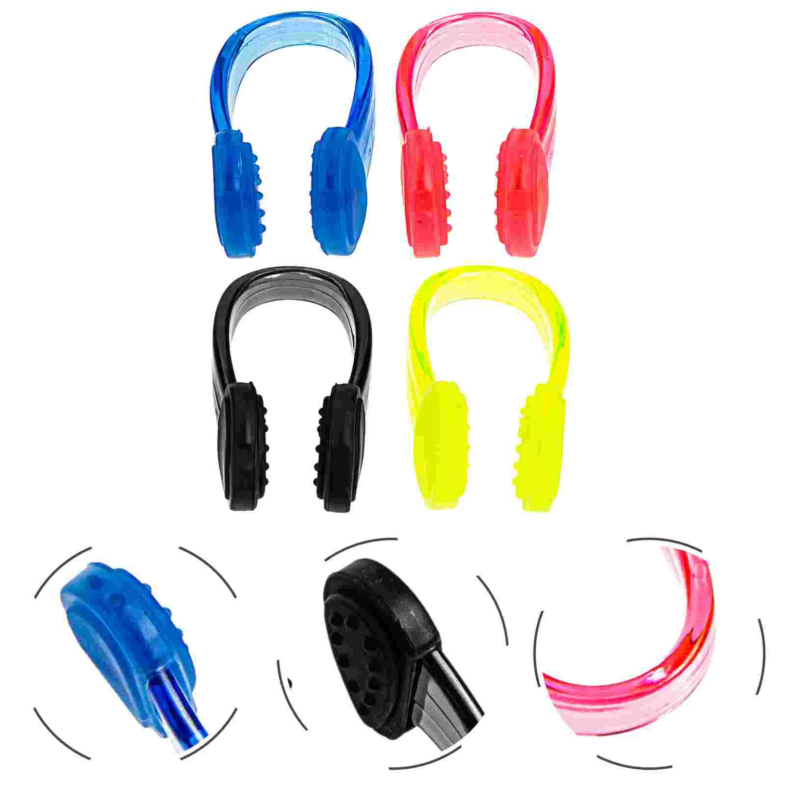 

4 Pcs Swimming Nose Clip Swimmer Supply Soft Wear-resistant Plugs Accessory Silica Gel Convenient Clamps Portable Child