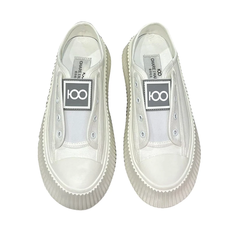 Charei 100 French original design fashion avant-garde shoes official latest brand element first layer cowhide splicing canvas