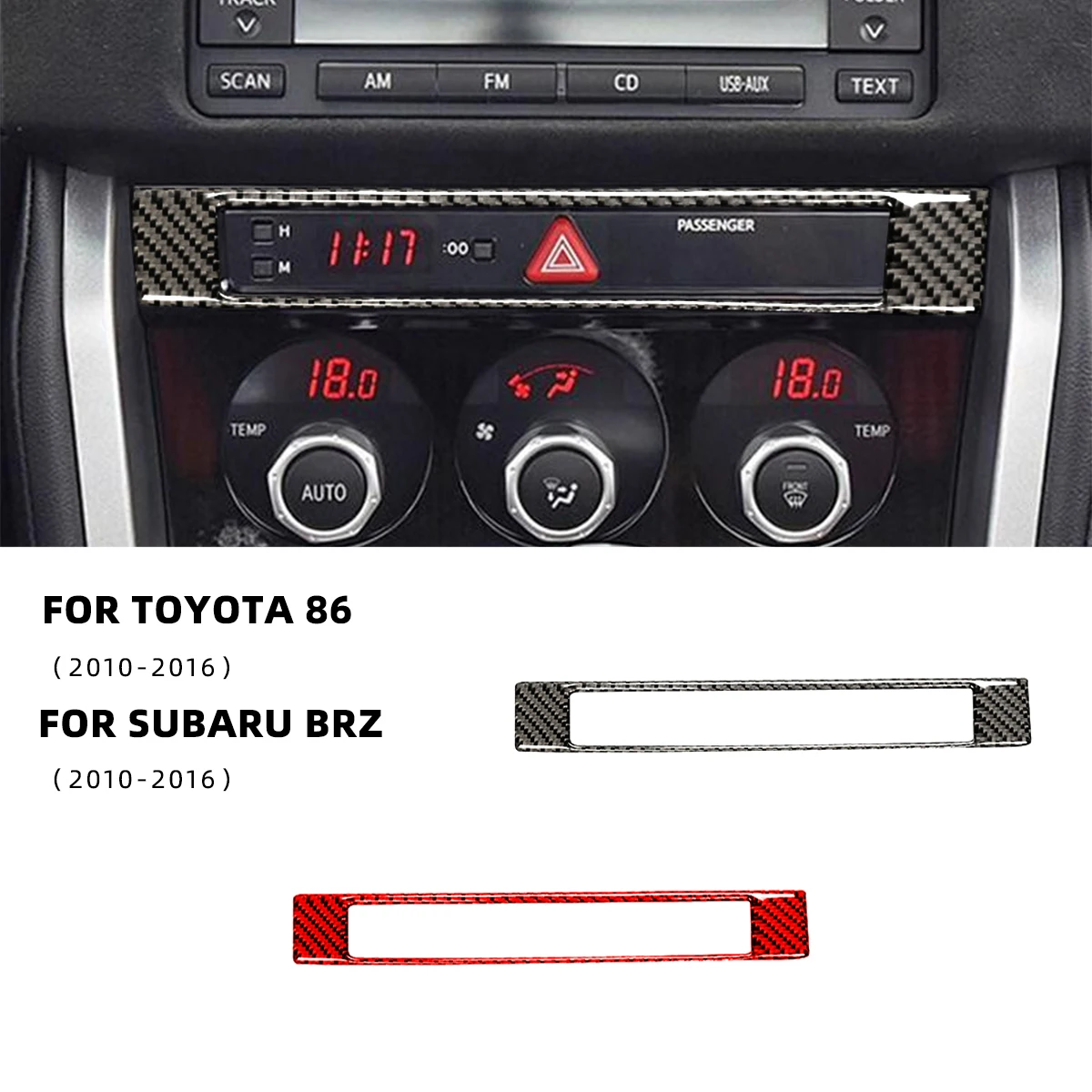 Наклейка для интерьера автомобиля панель часов из углеродного волокна