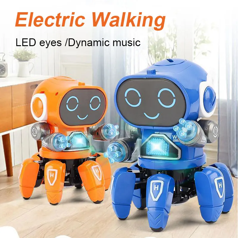 inteligentne elektryczne zabawki robotów tanecznych dla dzieci ze światłem i muzyką Roboty chłopięce dziewczęce Prezenty św...