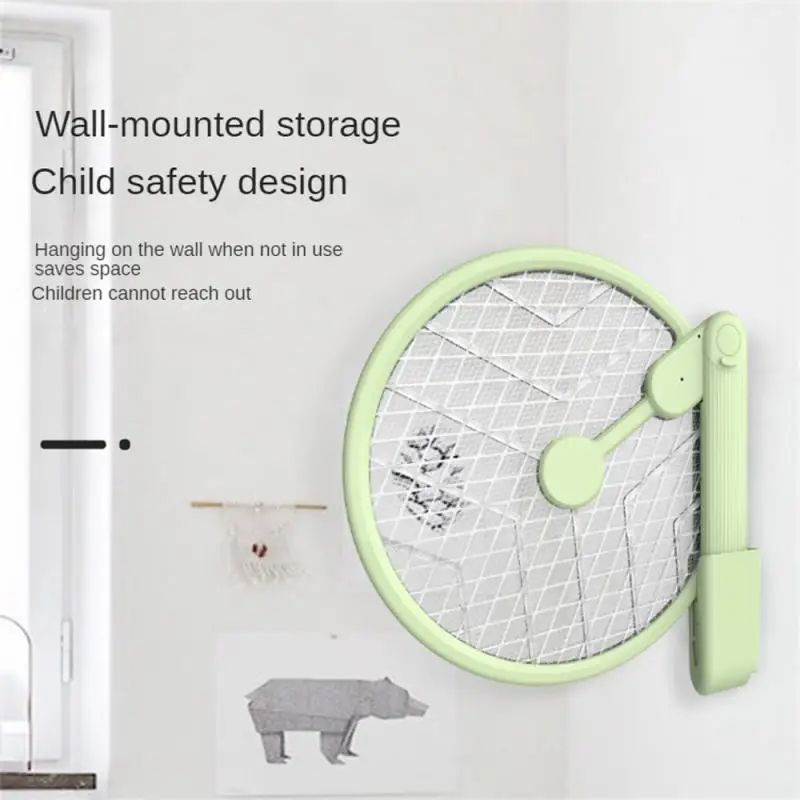 

Household Foldable Electric Mosquito Swatter Mosquito Killing Swatter 2 In 1 Electric Mosquito USB Charging Interface Household