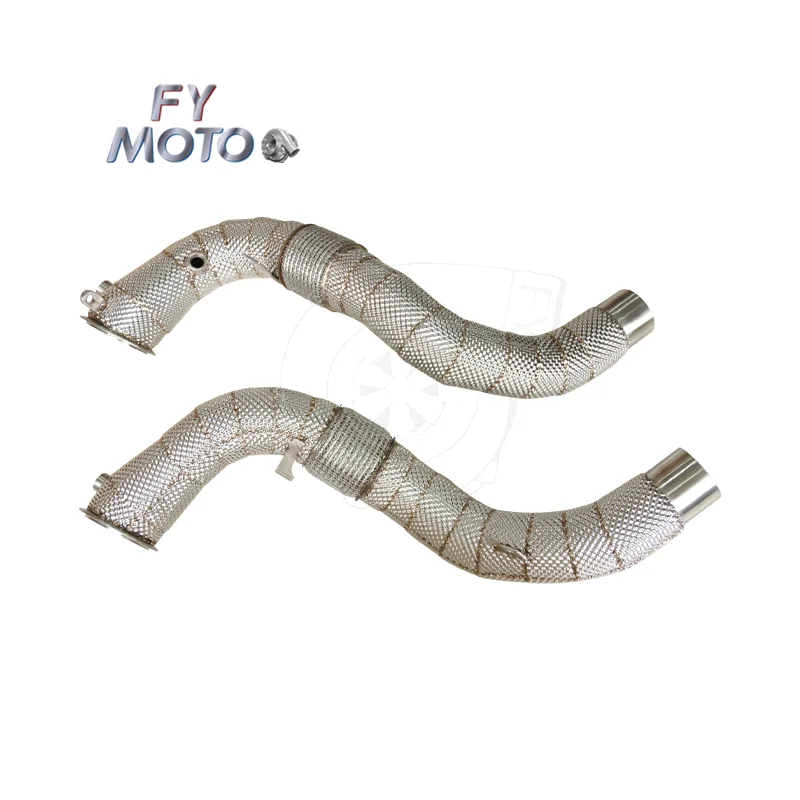 Фото Даунпайп с теплозащитным экраном для M850I G14 G15 G16 X5M X5 G05 G30 M550I N63 №1