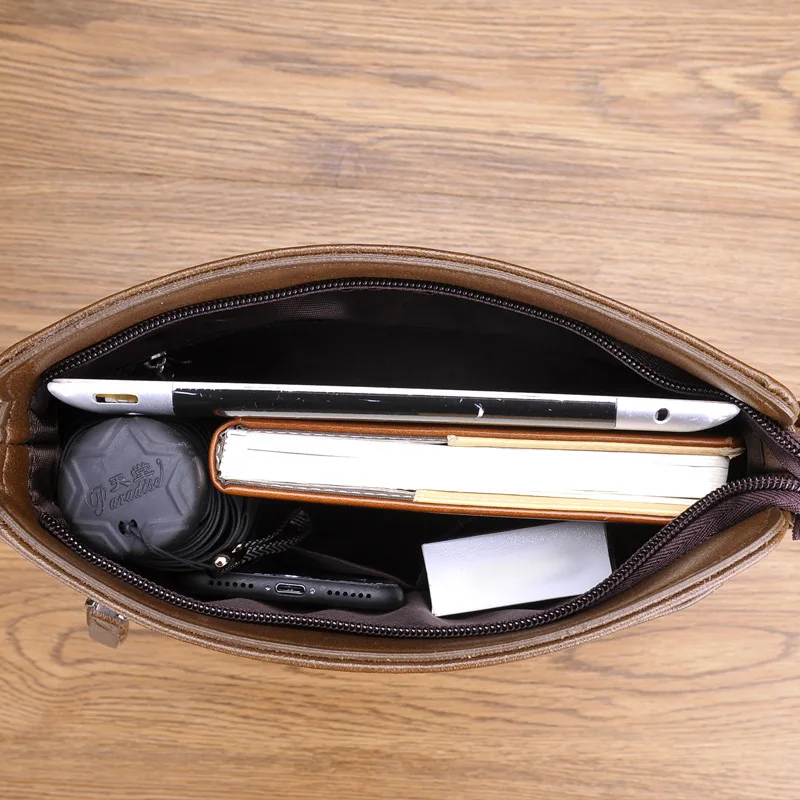 Luxury Men Leather Shoulder Bag Fashion Totes Crossbody 2023 New Designer Messenger Bags Male Luxurious Brand Men's Handbag