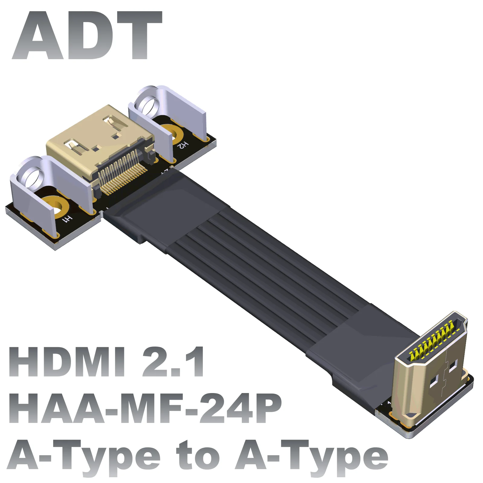 

ADT-Link HDMI 2.1 Male to female built-in flat thin video extension cable supports 2K/240hz 4K/144Hz 0.03m-3m
