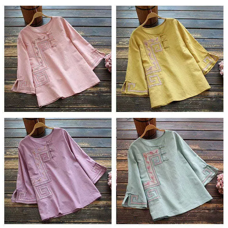 2022 Китайская традиционная Женская одежда весенние винтажные Свободные