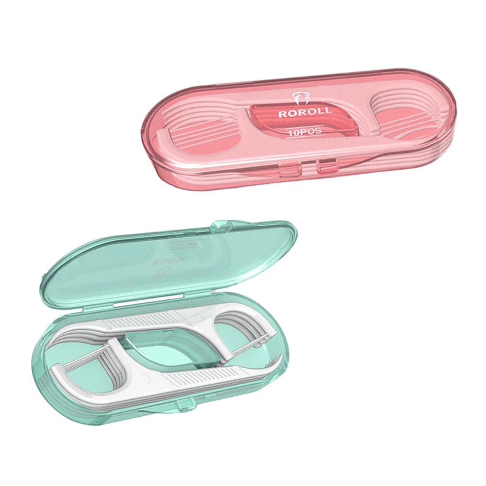 

20 Pcs Dental Floss Stick Toothpick Holder Toddler Silicone Scraper Tool Flossers Pp Concise Picks Charcoal