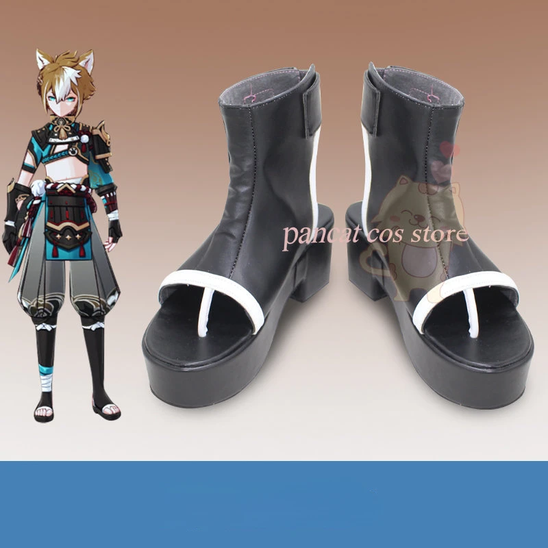 

Anime Genshin Impact Gorou Cosplay Shoes Comic Anime Game Cos Long Boots Cosplay Costume Prop Shoes for Con Halloween Party