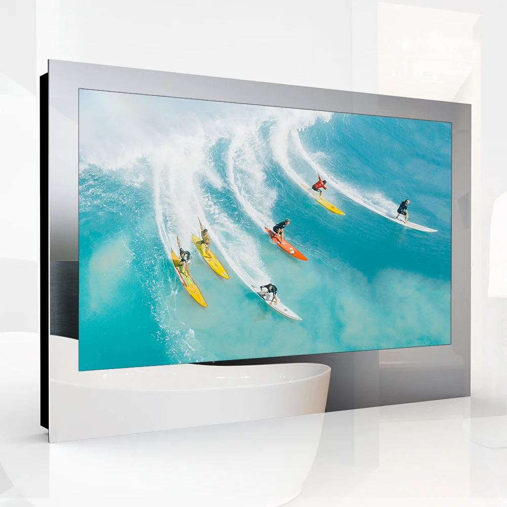 

32 inch LED Smart Waterproof Bathroom Mirror TV with Android System, Shower Television Full HD HDTV