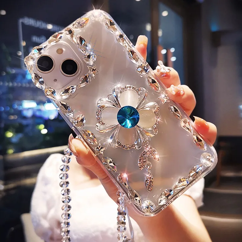 

Bling Diamond Flower Soft Phone Case For Samsung Galaxy A53 A73 A33 A32 A51 A71 A 72 52 23 22 13 12 11 10 S Cover