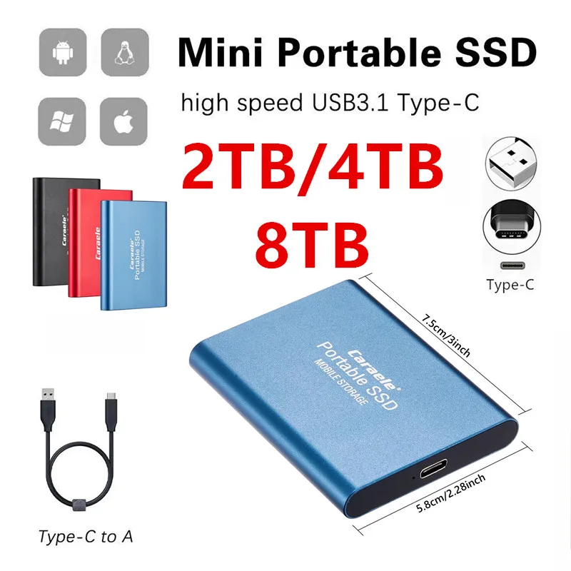 Новинка 2022 внешний жесткий диск SSD 16 ТБ твердотельный накопитель для ноутбуков и