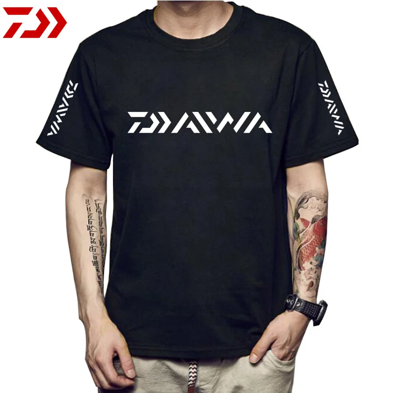 

DAIWA Fishing T-Shirt 2022 Summer New Fashion Cotton Print Loose Men's Women's Short Sleeve Casual Outdoor Yamato Sportswear Top
