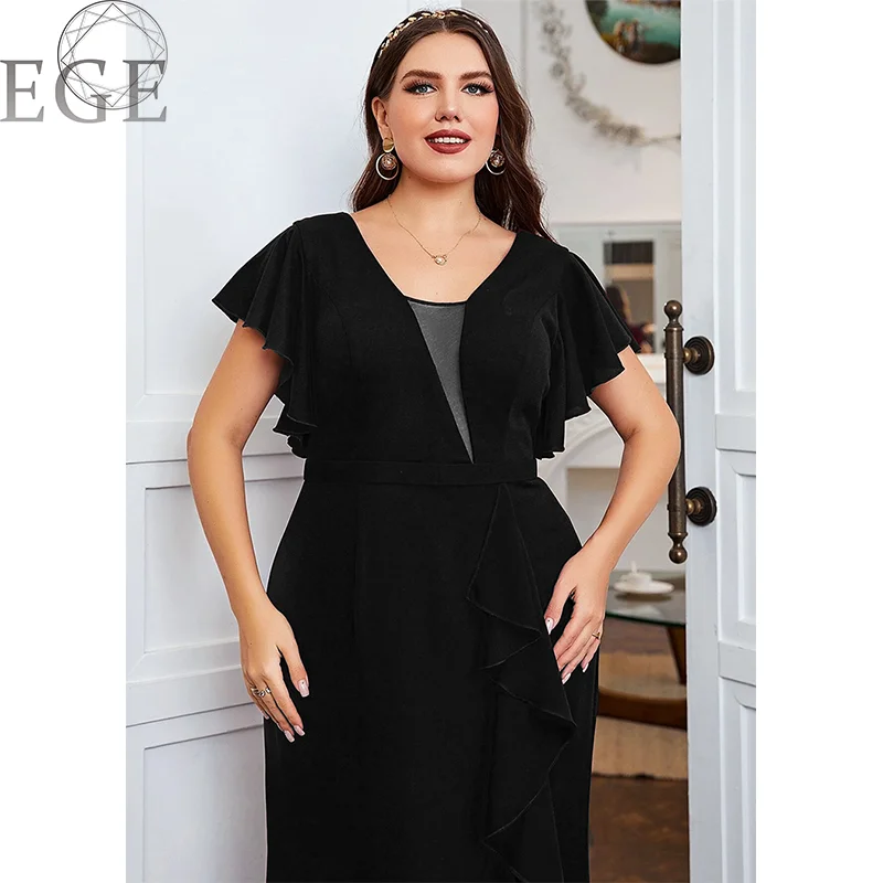 Elegant Party Large Sizes 4xl 5xl 6xl 7xl Plus Size Womens Fashion Chiffon Dresses Casual 7xl Dresses For Women Plus Size
