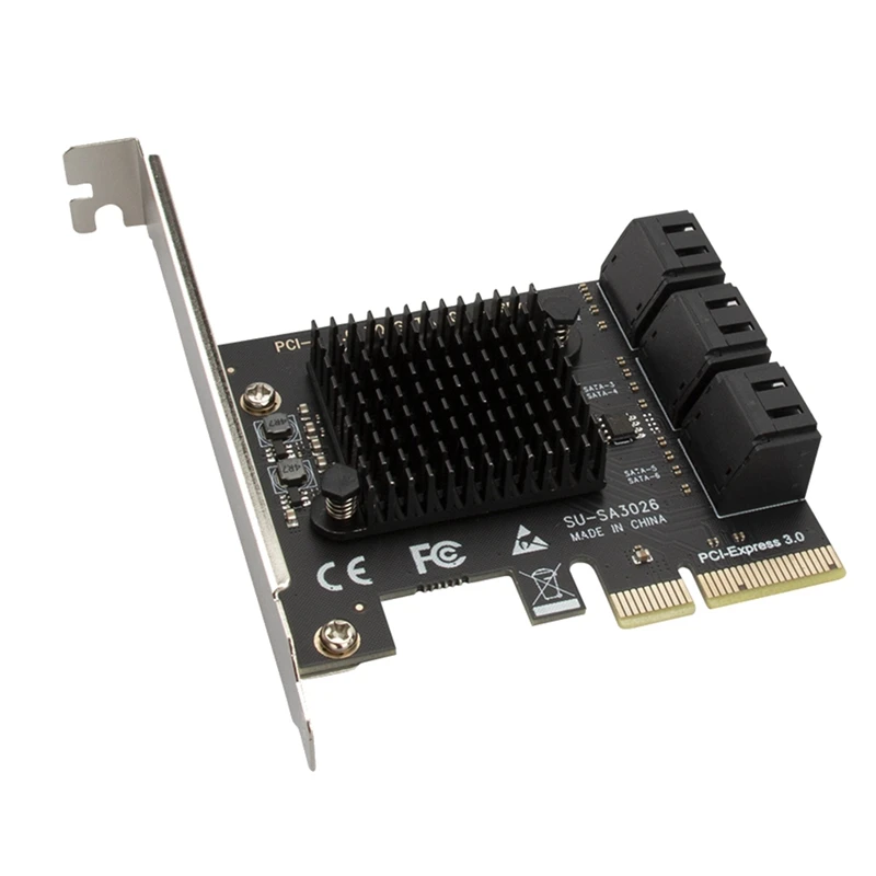 

PCIE 6 Ports To SATA Card PCI-E 4X Cards PCI Express To SATA 3.0 SATA III 6Gbps PCIE X4 Expansion Adapter Boards
