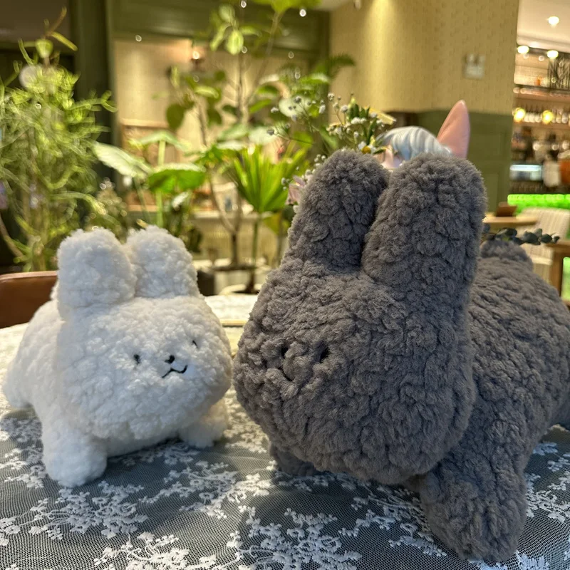 

23/30/43 см Kawaii Пушистые Мягкие игрушки в виде белого и серого кролика супер мягкие плюшевые куклы Кролик Детские спящие успокаивающие подарки
