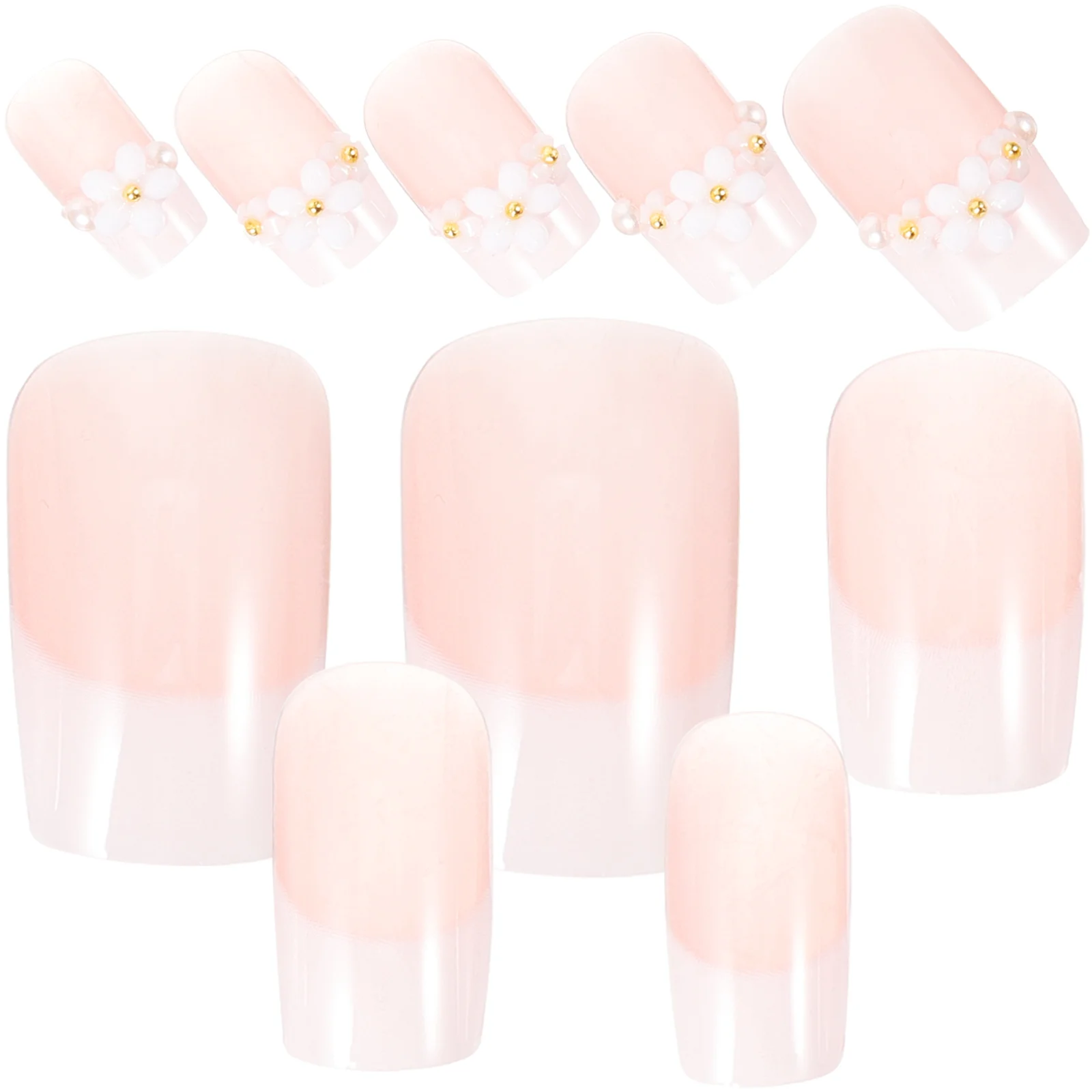 

Nail Stickers Manicure Supplies Patches Tools French Nails Press Women Fake False Tips