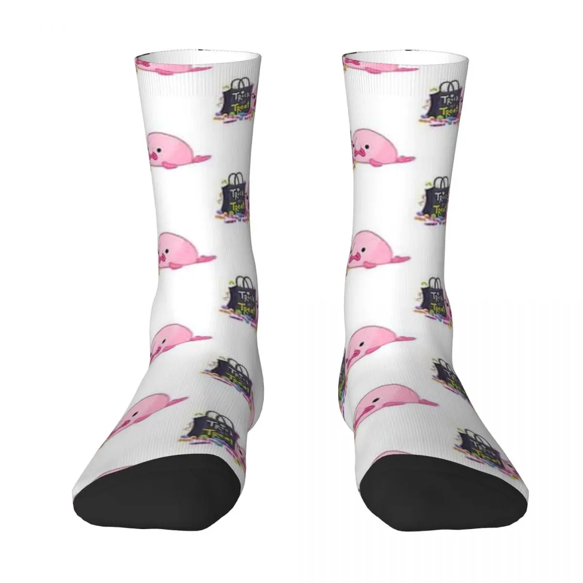 

Trick Or Treat Blobfish Socks Harajuku High Quality Stockings All Season Long Socks Accessories for Man's Woman's Gifts