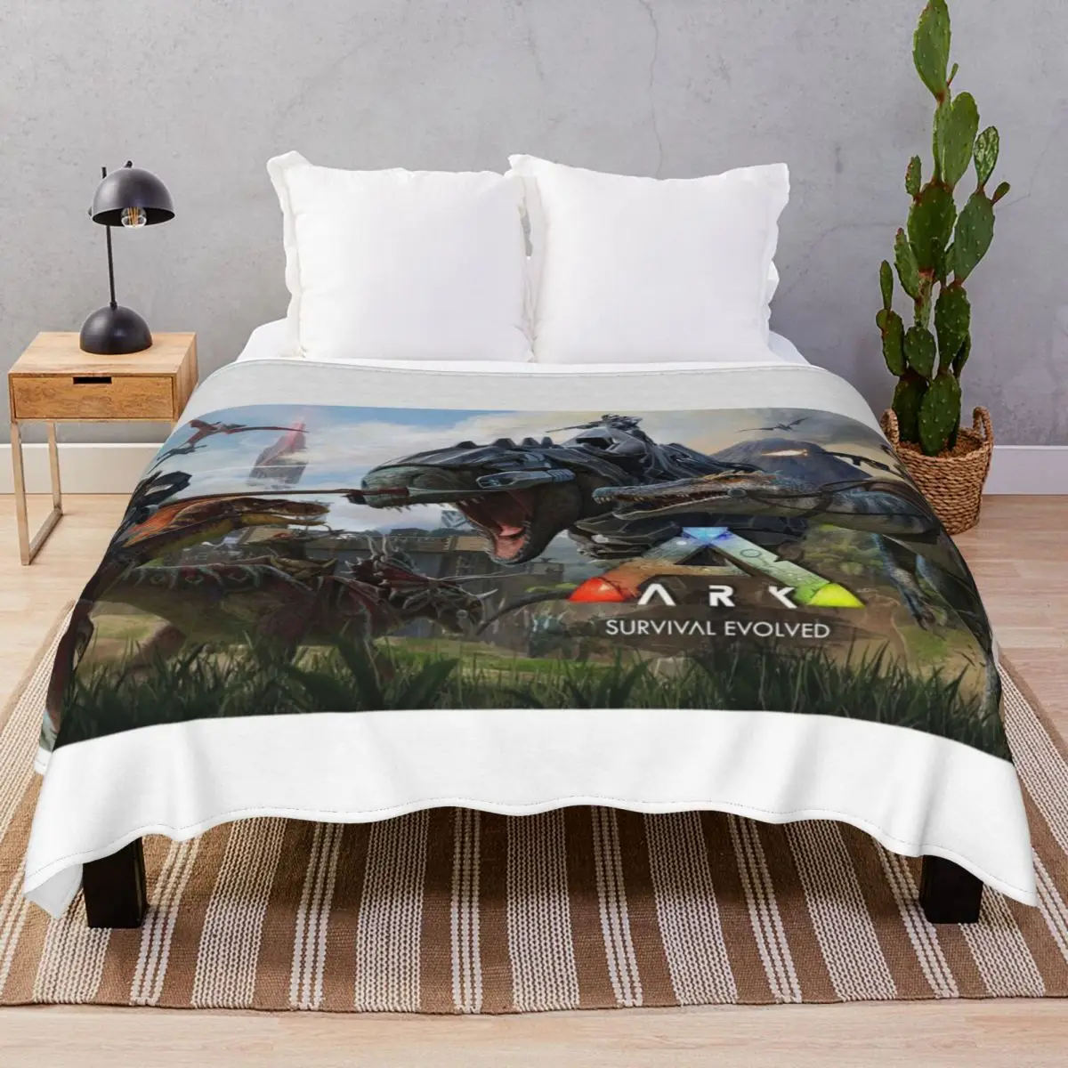 Dinosaurs War Ark Blanket Fleece Plush Decoration Lightweight Throw Blankets for Bed Sofa Camp Office